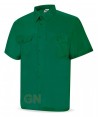 Camisa manga corta con bolsillos para hombre color verde