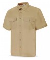 Camisa manga corta con bolsillos para hombre color beige
