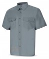 Camisa manga corta con bolsillos para hombre color gris