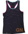Camiseta de tirantes y espalda deportiva para mujer color negro