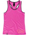 Camiseta de tirantes y espalda deportiva para mujer color rosa flúor