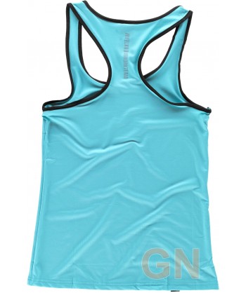 Camiseta de tirantes y espalda deportiva para mujer color turquesa