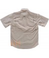 Camisa manga corta con bolsillos transpirable color beige