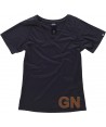 Camiseta deportiva ajustada para mujer color negro
