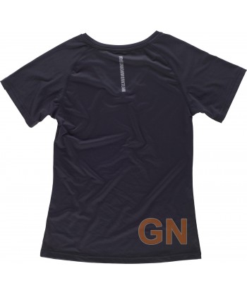 Camiseta deportiva ajustada para mujer color negro