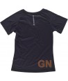 Camiseta deportiva ajustada para mujer color negro