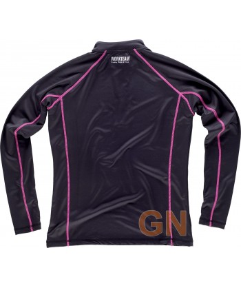 Sudadera deportiva, bicolor, media cremallera para mujer