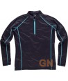 Sudadera deportiva, bicolor, media cremallera para mujer