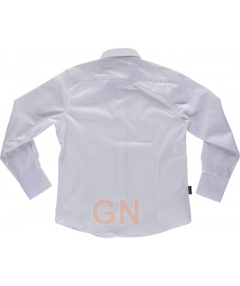 Camisa entallada de mujer con manga larga color blanco