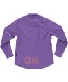 Camisa entallada de mujer con manga larga color morado