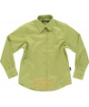 Camisa entallada de mujer con manga larga color verde pistacho