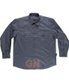 Camisa manga larga con dos bolsillos para hombre color gris