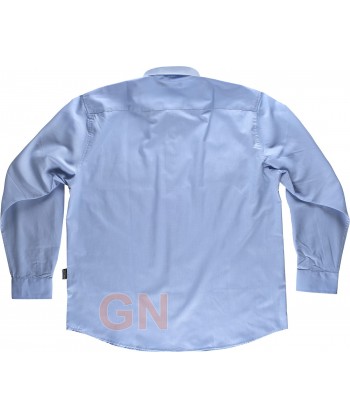 Camisa manga larga con dos bolsillos para hombre color celeste