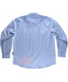 Camisa manga larga con dos bolsillos para hombre color celeste