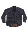 Camisa manga larga transpirable tipo safari color negra