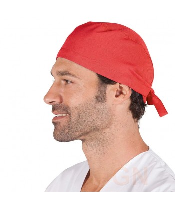 Gorro sanitario liso de microfibra con gomas o tiras. Color