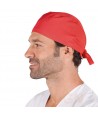 Gorro sanitario liso de microfibra con gomas o tiras. Color