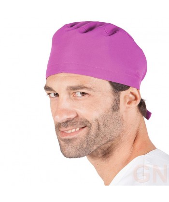 Gorro sanitario liso de microfibra con gomas o tiras