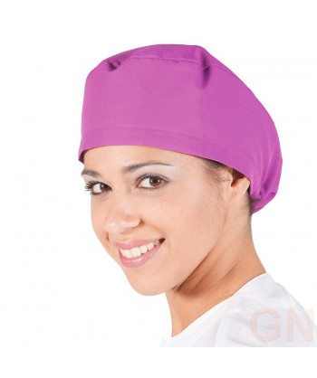 Gorro sanitario liso de microfibra con gomas o tiras