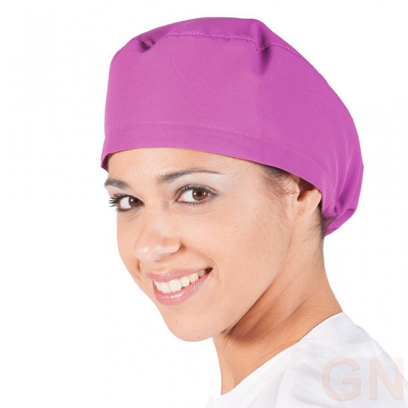 Gorro sanitario liso de microfibra con gomas o tiras