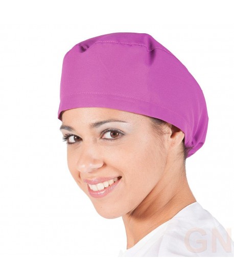 Gorro sanitario liso de microfibra con gomas o tiras
