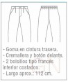 Pantalón sanitario con bolsillos y bragueta