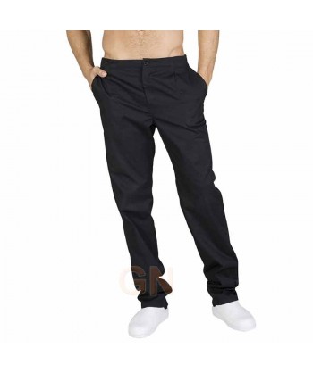Pantalón sanitario con bolsillos y bragueta color negro