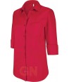 Camisa de manga 3/4 para mujer color roja