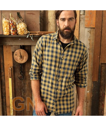 Camisa manga larga a cuadros para hombre