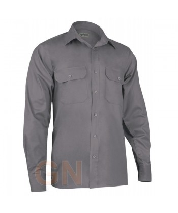 Camisa manga larga de algodón con bolsillos