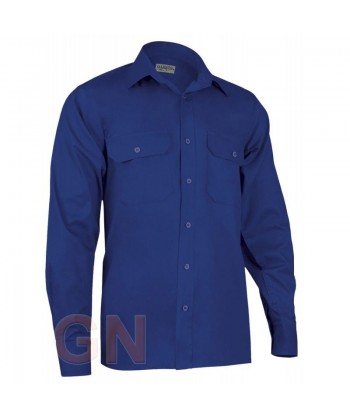 Camisa manga larga de algodón con bolsillos