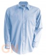 Camisa de manga larga con bolsillo para hombre color  celeste