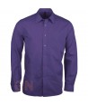 Camisa de manga larga con bolsillo para hombre color púpura