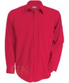 Camisa de manga larga con bolsillo para hombre color rojo