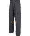 Pantalón multibolsillos de algodón con refuerzos gris