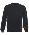 sudadera básica de cuello redondo color negra