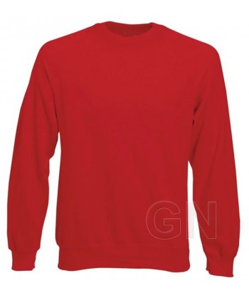 sudadera básica de cuello redondo color roja