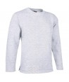 Sudadera cuello redondo sin puños ni cintura elástica color gris vigoré
