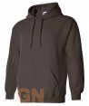 Sudadera con capucha color chocolate