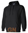 Sudadera con capucha color negro