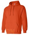 Sudadera con capucha color naranja