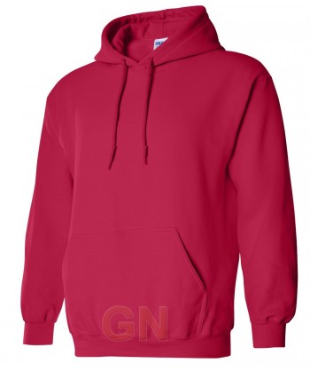 Sudadera con capucha color rojo cherry