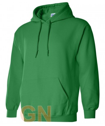 Sudadera con capucha color verde irlandés