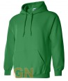 Sudadera con capucha color verde irlandés