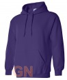 Sudadera con capucha color púrpura