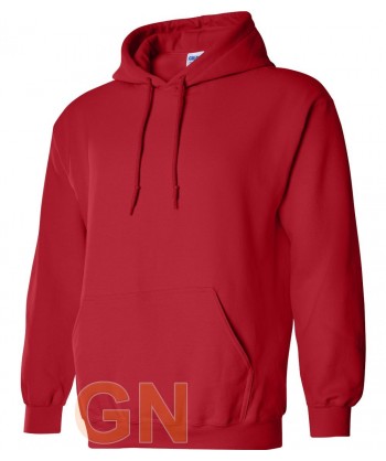 Sudadera con capucha color rojo