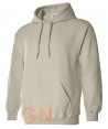 Sudadera con capucha color arena