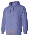 Sudadera con capucha color violeta