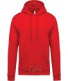 Sudadera con capucha para niño color rojo
