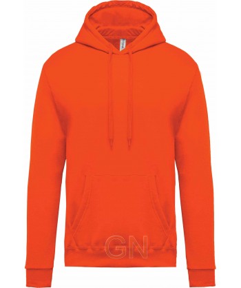 Sudadera con capucha para niño color naranja